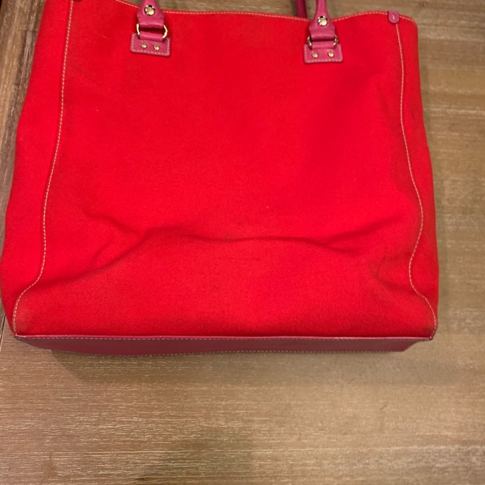 Kate Spade Red and Pink Tote with Structured Design - Picture 4 of 11